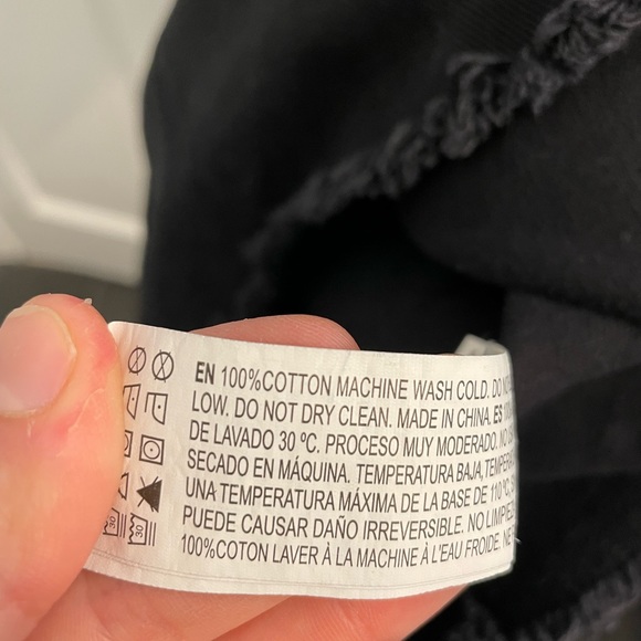 Forever 21 Black Jean Mini Overall Dress size L - Picture 6 of 6